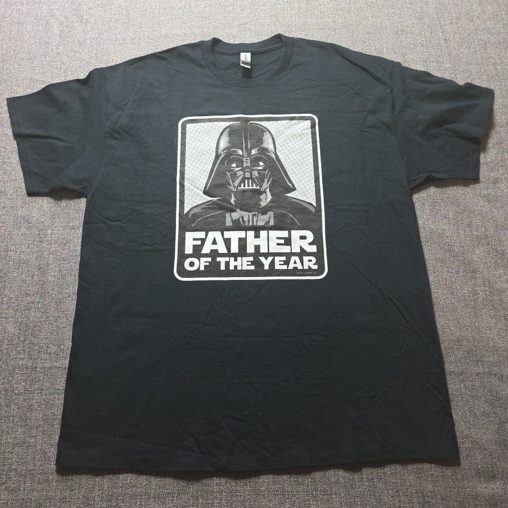 Star Wars T Shirt Size XL Darth Vader Father Of The Year Black Tee Fathers Day